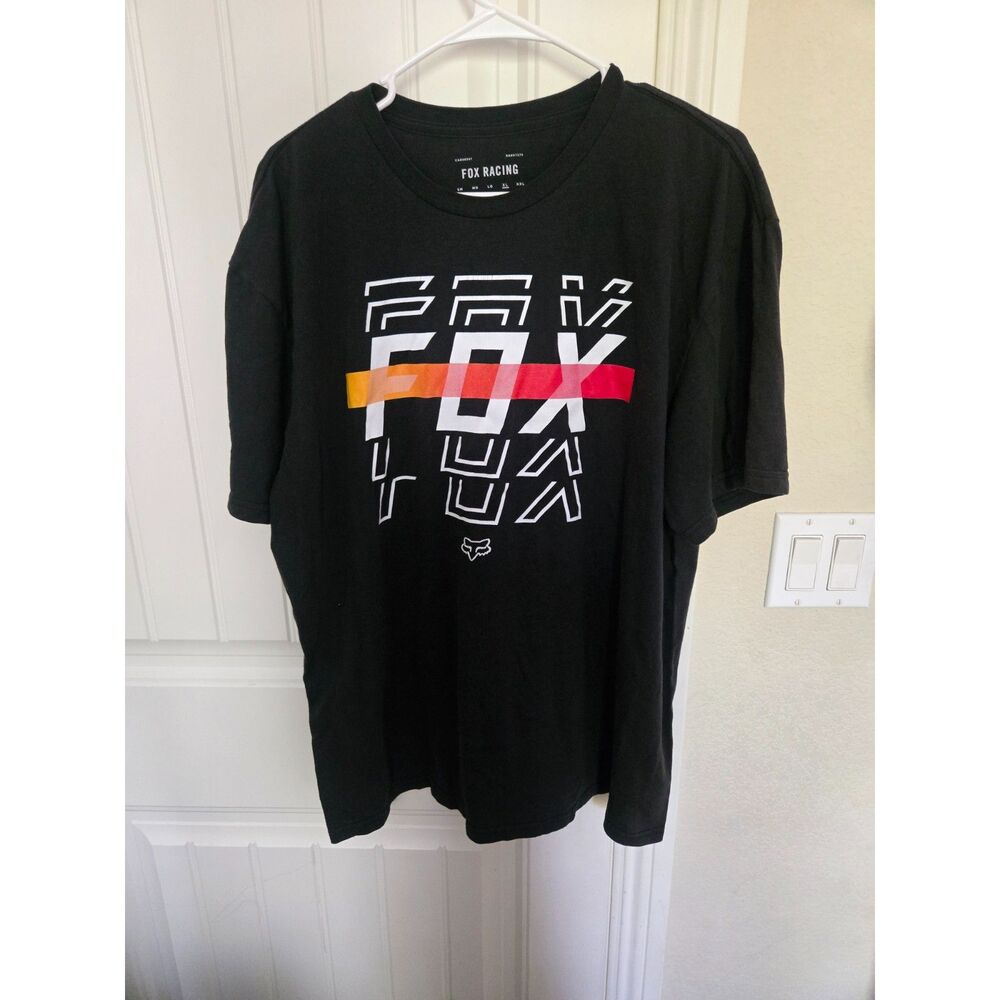Fox Racing Men’s XL Black Graphic T-Shirt Moto Motocross Logo Tee